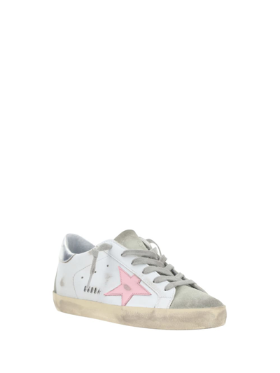 Shop Golden Goose Sneakers In White/ice/orchid Pink/silver