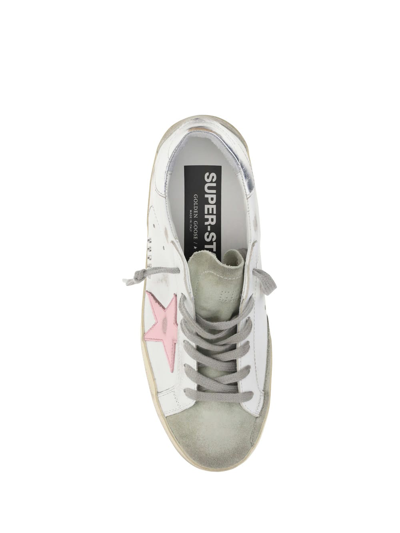 Shop Golden Goose Sneakers In White/ice/orchid Pink/silver