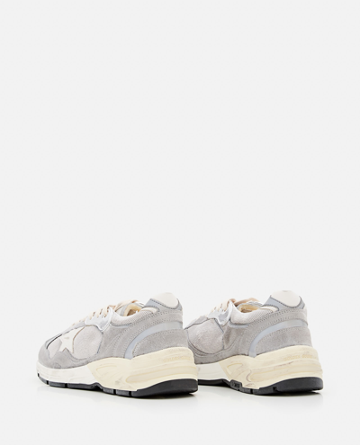 Shop Golden Goose Running Dad Net Sneakers In Grey