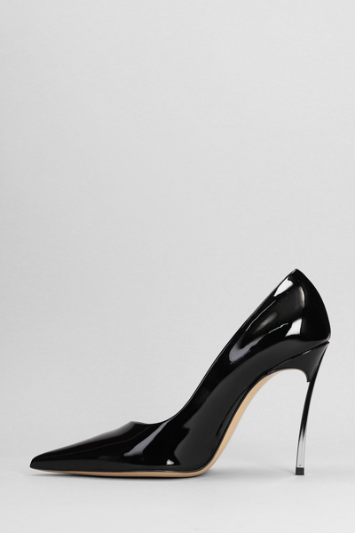 Shop Casadei Super Blade Pumps In Black Patent Leather