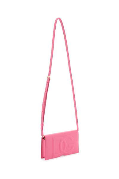 Shop Dolce & Gabbana Dg Logo Mini Bag In Glicine (pink)