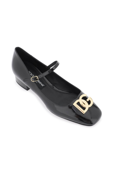 Shop Dolce & Gabbana Brushed Leather Mary Jane In Nero (black)