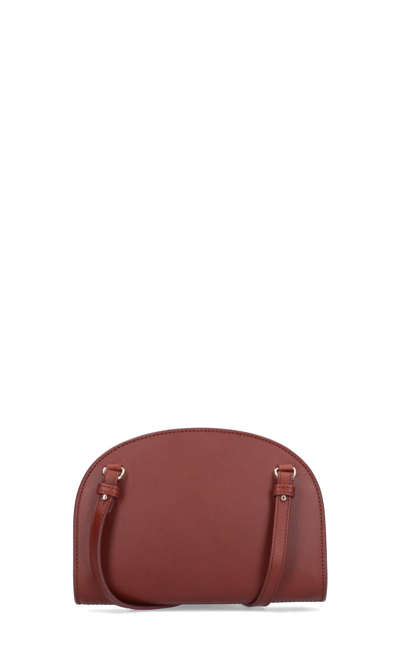Shop Apc Demi-lune Shoulder Bag In Leather