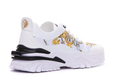 Shop Versace Jeans Couture Trail Track Chain Couture Sneakers In White