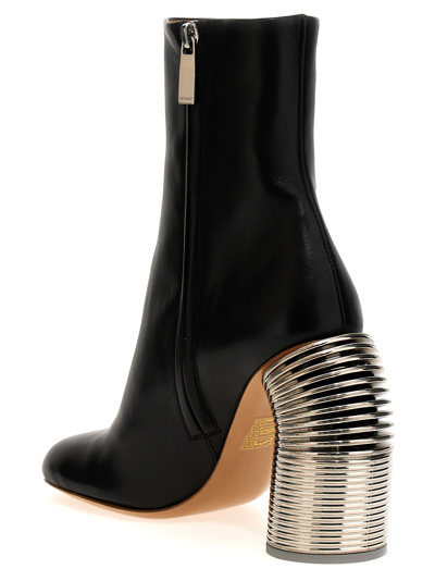 Off-white Silver Spring Ankle Boots In Black