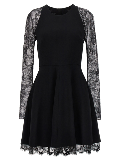 Shop Giambattista Valli Lace Insert Dress In Black