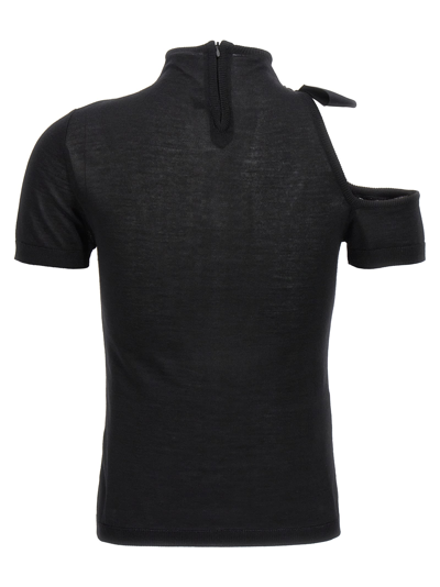 Shop Giambattista Valli Bow Sweater In Black