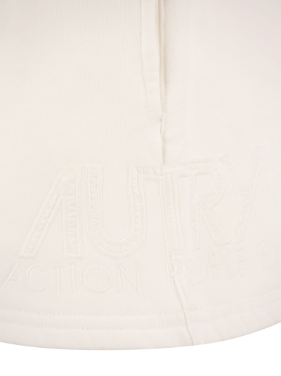 Shop Autry Cotton Shorts With Embroidered Logo In White
