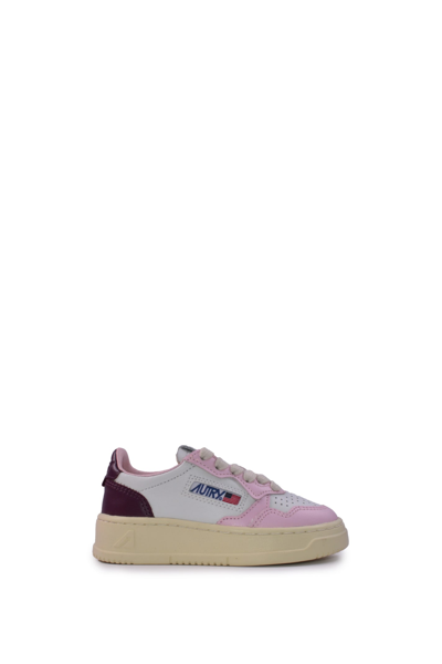 Shop Autry Leather Sneakers In Rose