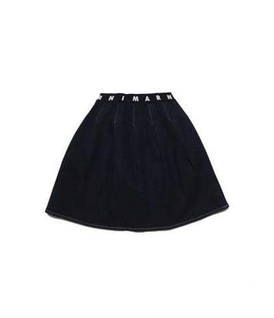 Shop Marni Print Skirt In Blue