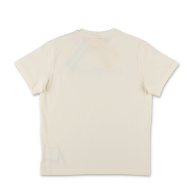 Shop Off-white T-shirt Bianca In Jersey Di Cotone Bambino In Bianco