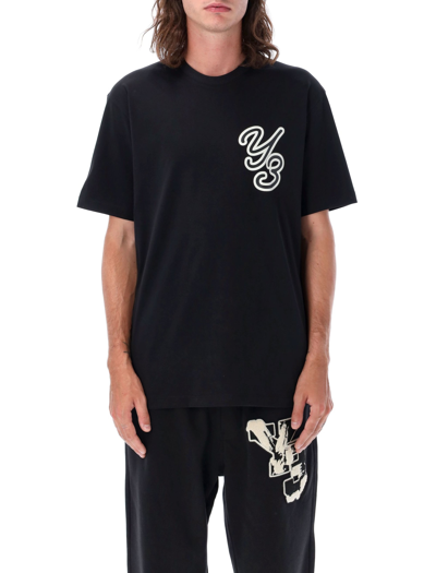 Shop Y-3 Gfx Short Sleeves T-shirt In Black