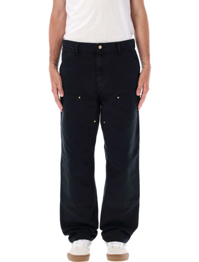 Shop Carhartt Double Knee Pant In Black Wash