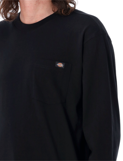 Shop Dickies Luray Pocket Long-sleeved T-shirt In Black
