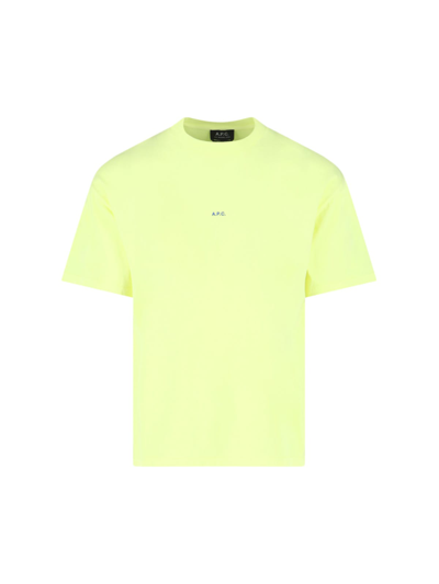 Shop Apc T-shirt In Yellow