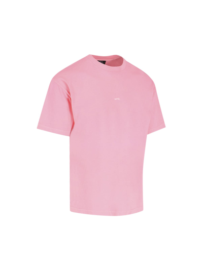 Shop Apc T-shirt In Pink