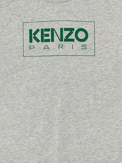Shop Kenzo Logo Print T-shirt In Gray