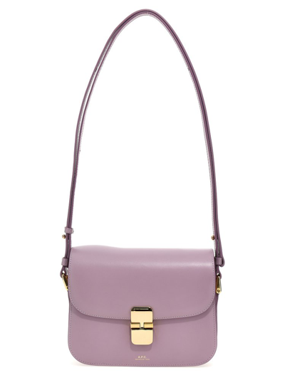 Shop Apc A.p.c. Grace Small Shoulder Bag In Purple