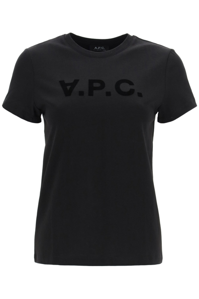 Shop Apc A.p.c. Vpc Logo T-shirt Women In Black