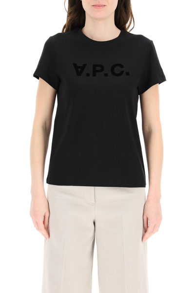 Shop Apc A.p.c. Vpc Logo T-shirt Women In Black