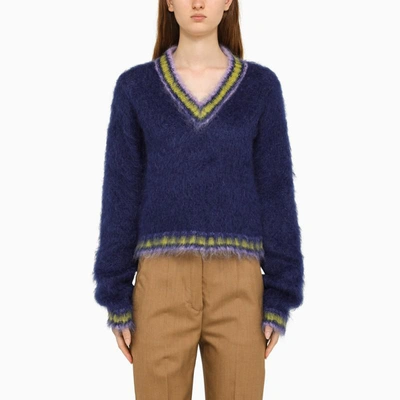 Shop Marni Royal Sweater In Blue