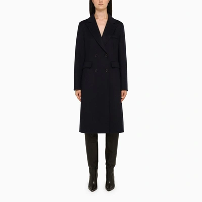 Shop P.a.r.o.s.h . Double-breasted Coat In Blue