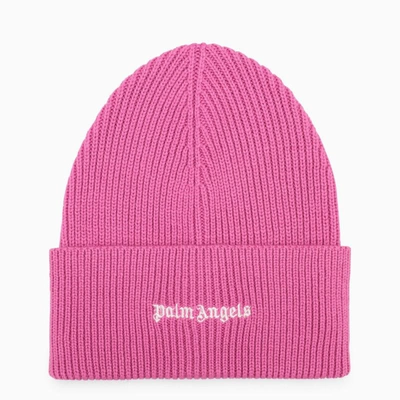 Shop Palm Angels Fuchsia Ribbed Hat In Pink