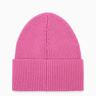 Shop Palm Angels Fuchsia Ribbed Hat In Pink