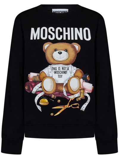 Shop Moschino Tailor Teddy Bear Sweatshirt In Black