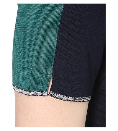 Shop Rag & Bone Alice Stretch-knit Polo Top In Navy