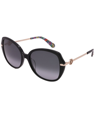 Shop Kate Spade New York Women's Taiyah/g/s 57mm Sunglasses In Black