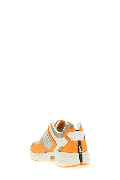 Shop Fendi Men Faster Trainer' Sneakers In Orange