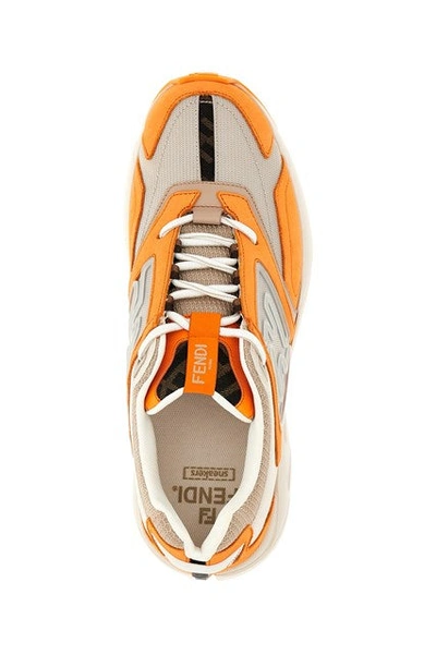 Shop Fendi Men Faster Trainer' Sneakers In Orange
