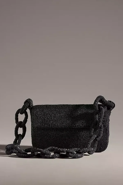 Shop By Anthropologie The Fiona Beaded Bag: Chain Edition In Black