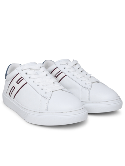Shop Hogan Woman White Leather Sneakers