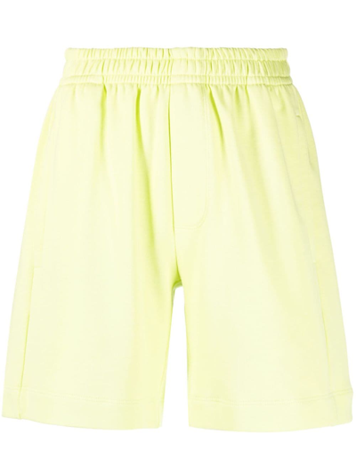 Shop Styland Elasticated-waistband Organic-cotton Shorts In Green