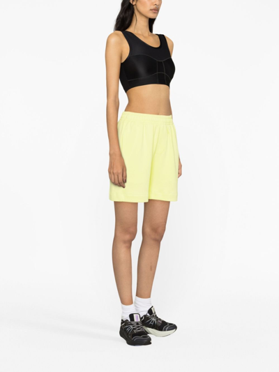 Styland Elasticated-waistband Organic-cotton Shorts In Green