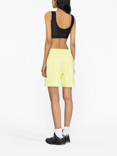 Styland Elasticated-waistband Organic-cotton Shorts In Green
