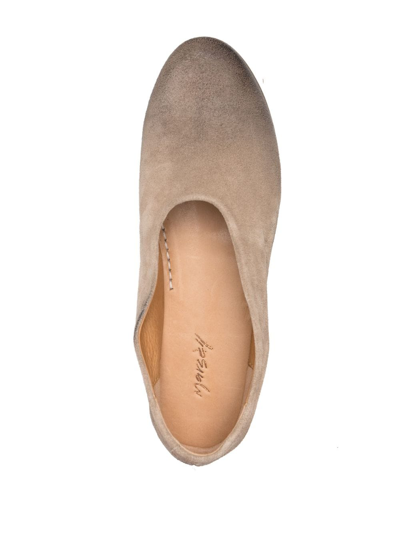 Shop Marsèll Gradient-effect Leather Ballerina Shoes In Neutrals