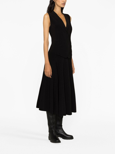 Norma Kamali Notched-lapel Vest In Black