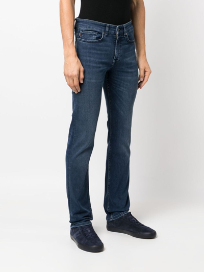 Shop Hugo Boss Skinny Mid-waist Jeans In Blue