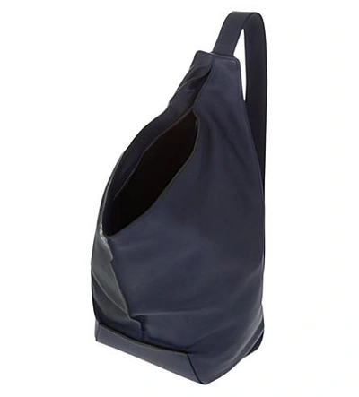 Shop Loewe Anton Leather Backpack In Navy Blue
