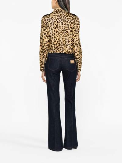 Polo Ralph Lauren Bevelyn Leopard-print Jacket In Brown