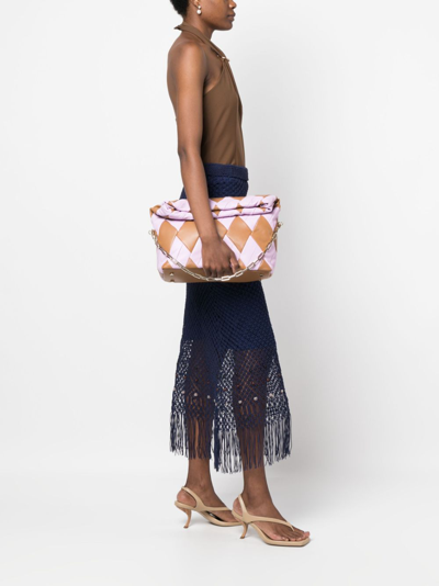 Reco Rombo Duquesa Quilted Shoulder Bag In Neutrals