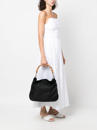 Pre-owned Gucci 2000s Bamboo Tote Bag In Black