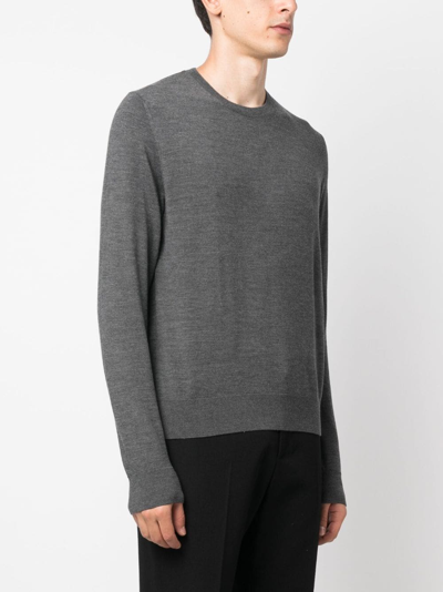 Lanvin Crew-neck Merino Jumper In Grey