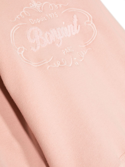 Shop Bonpoint Logo-embroidered Crew-neck Sweatshirt In Pink