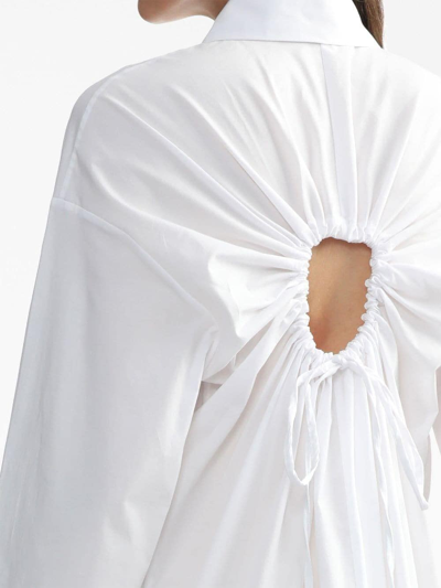 Shop Proenza Schouler White Label Soft Poplin Button Down Dress In White
