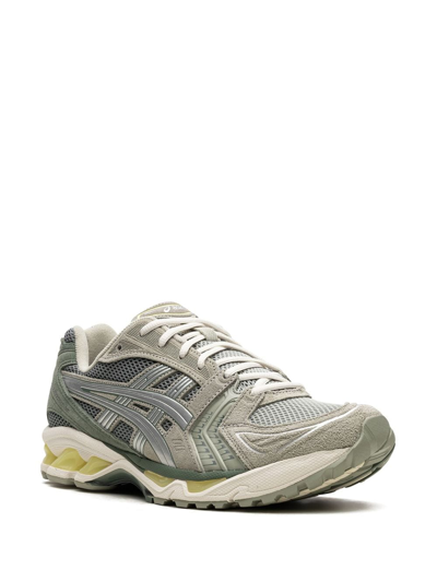 Shop Asics Gel Kayano 14 "olive Grey Pure Silver" Sneakers