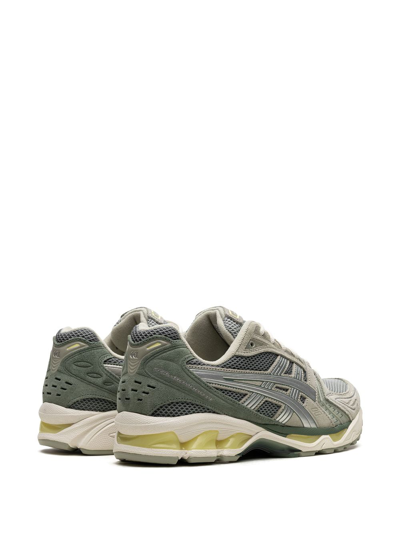 Shop Asics Gel Kayano 14 "olive Grey Pure Silver" Sneakers